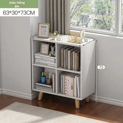 JIJIANG | Tủ Sách Lưu Trữ Gỗ Màu Gỗ