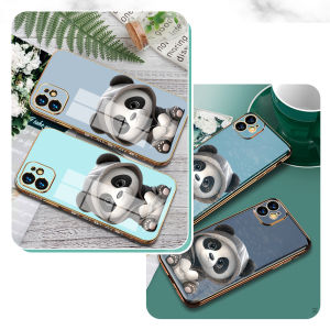 Ready Mobile Phone Casing Case For Samsung Galaxy A13 5G/A04S/A04/A03 Core Samsung M23 5G Samsung M14 5G Free Lanyard + Panda Square Casing Plated Phone Shell Luxury Plating Soft Case