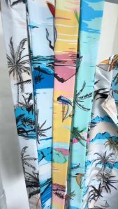 Set 3 ชิ้น เสื้อเชิ้ตแขนสั้นกระดุมหน้า + สายผูก + กางเกงขาสั้น TT21546