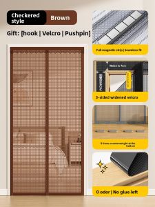 Anti-mosquito Magnetic Curtain Self-adhesive Mesh Door