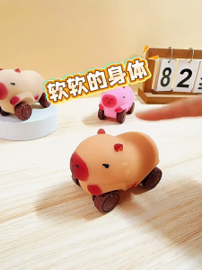 Cute Miniature Action Toy Capybara Cartoon Animal Resin Ornament Micro Landscape Desk Accessories for Decoration Toy Home