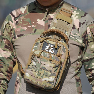 New Tactical Fish Print Camouflage Quick Response Single Shoulder Outdoor Sports Military Fan Quick Access Bow Case Backpack