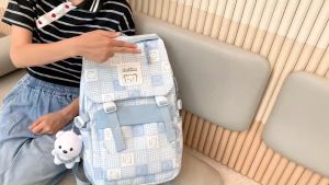 NtpSS กระเป๋าเป้ลายหมี รุ่น TB7090 ผ้าไนล่อน ใส่โน๊ตบุ๊คได้ จุของได้เยอะ น่ารัก (ไม่แถมพวงกุญแจ) 6 สี