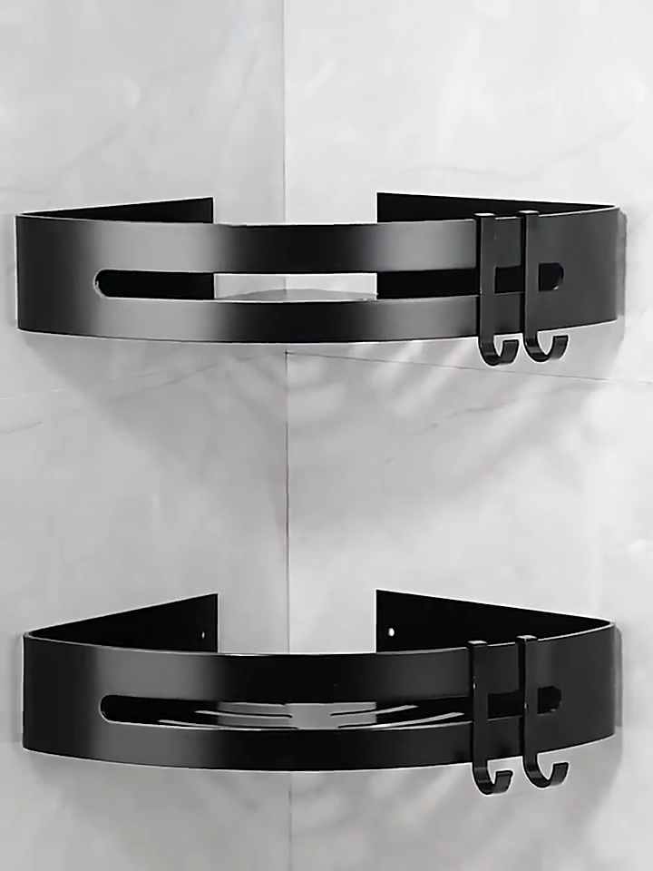 AIYU Space aluminum bathroom triangle storage rack toilet shelf shower room / wash basin / kitchen / balcony / toilet free punch corner rack