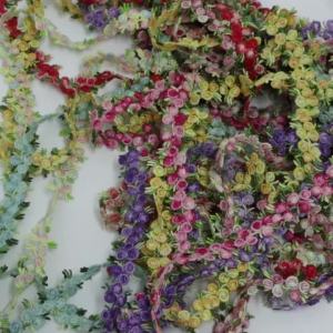 2 Yards/lot Embroidered Flower Lace Trim Wedding Dress Ribbons Fabric Trim DIY Craft Water Soluble Sewing Clothes Accessories
