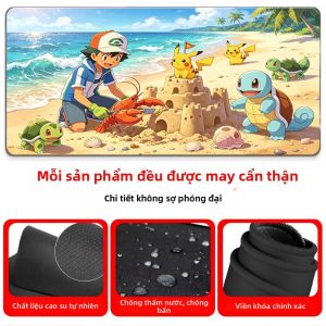 Potdemiel | Thảm Chơi Greninja Water Shuriken TCG Thảm Trải Bàn Chơi Game Có Thể Giặt Được Chống Trượt Có Chất Liệu Cao Su Để Kê Cổ Tay