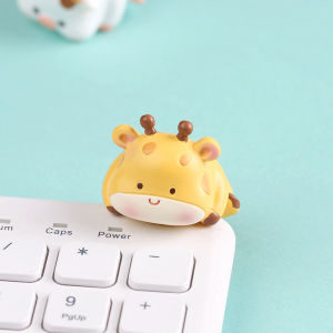 Stable Mood Desktop Computer Display Screen Decorations Office Keyboard Accessories Synthetic Resin Cartoon Animal Shape Gifts