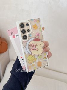 Acrylic Magnetic S25Ultra Phone Case with Stand Cute Pudding Dog Design New Model Protection Cover for Samsung by Xingyida