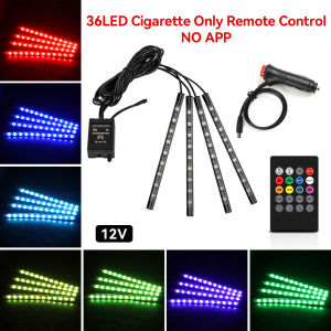 Led Car Ambient Lights RGB Strips Interior Atmosphere Lamp Remote Control interiof environment light car Car Footwell Lights