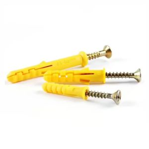 ClickBuy ชุดพุกพลาสติก พุกพลาสติกสีเหลืองพร้อมสกรู  M6 M8  พุก Plastic expansion bolt