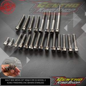 BAUT BAK MESIN SET KANAN KIRI PROBOLT HONDA TIGER CB GL MEGAPRO MODEL 2 KUNCI CNC STAINLESS ANTI KARAT