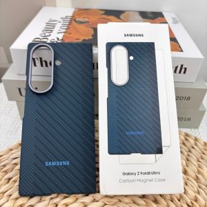Samsung | Samsung Galaxy Z Fold8 Fold 8 Ultra Carbon Fiber Pattern Magnet Case Slim Aramid Fiber Magnetic Cover Shockproof Protect Shell