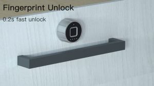 Khóa Ngăn Kéo Tủ  Bằng Vân Tay Thông Minh Bằng Hợp Kim Kẽm Ổ Khóa Vân Tay Thông Minh Chống Trộm 32mm