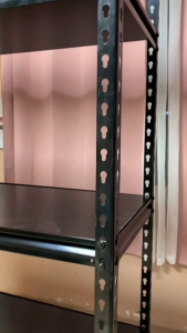 BLACK 5 LAYERS BOLTLESS SHELVES (STRAIGHT STAND SINGLE)
