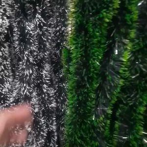 Slinger natal selinger natal hijau salju hijau daun slinger hiasan pohon natal