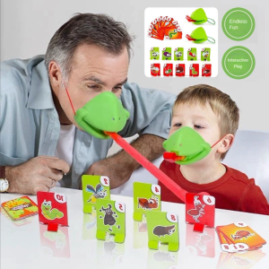 Lizards Mask Toy Frog Tongue Sticking Funny Parent Child Interactive Desktop Family Toy