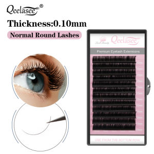 Qeelasee ขนตาขนตาปลอมขนมิงค์0.15มม. แบบมืออาชีพขนตาแบบพัดลมเพิ่มวอลลู่ม