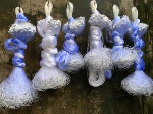 LƯỚI3MÀNG BẮT CÁ (trắng và xanh) 3màng chiều cao 2m3m chiều dài 80m lưới được thờ làm thủ công tại nhà 5p6p7p8p/015 lưới cước xanh 10p12p/020 lưới cước trắng