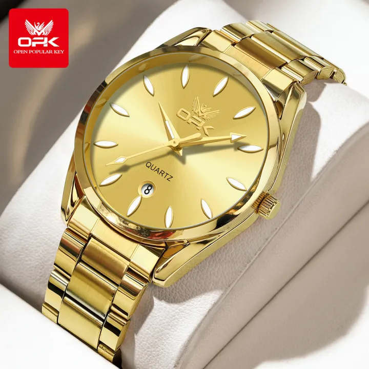 OPK Men’s Watch – Stainless Steel Band Quartz Wristwatch | Fashion ...