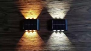 Outdoor Solar Wall Lamp Waterproof up down Lighting Garden Stair Fence Decorative Light Luminous Illumination for Home Garden