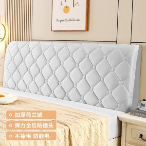 Thickened Full Cover Dustproof Bedside Curtain Soft Backrest Wood Bed Head Covering Ugly Wood Head Concealer Home Fabric
