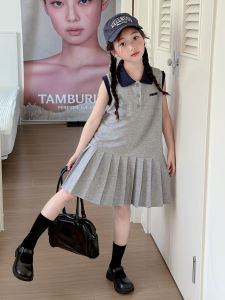 ZIRUIBABA | Stylish Girls Dress Summer Polo Style Gray