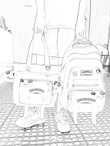 Large Capacity Childrens Backpack Letter Design School Bag for Primary And Secondary School Students High School And College Students Double Shoulder Bag