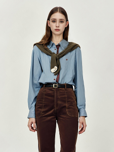 French Elegant Vintage Long Sleeve Shirt Womens Loose Commute Top Vertical Stripes Shirt Spring New Style Casual Business Wear