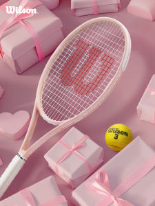 Wilson Advanced Carbon Tennis Racket Adult Sakura Lavender Rose Tennis Bat Full Carbon Fiber Oval Shape Head Light Balance