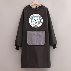 SVORIAHI | Long Sleeve Cat Carrier Apron Womens Workwear Waterproof Anti-Hair Pet Grooming Store Uniform One Size Fits All Cartoon Element
