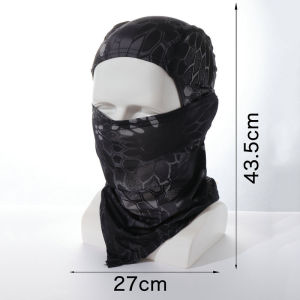 Mens Ice Silk Full Face Balaclava Neck Gaiter Windproof Dustproof Sun Protection for Cycling Fishing Hiking Outdoor Sports