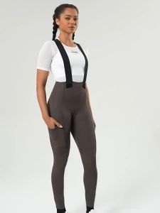 Santic ผู้หญิงกางเกงปั่นจักรยาน 6 ชั่วโมงขี่เบาะระบายอากาศได้กระเป๋าสะท้อนแสงกีฬาจักรยานกางเกงรัดรูปเอี๊ยม