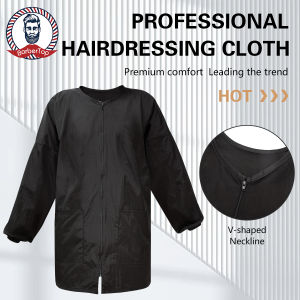 BarberTop Salon Gown Hairdressing Hair Cutting Cape Long Sleeved Pro Hairdresser Cloth Barbershop Waterproof Apron Haircut Cloak
