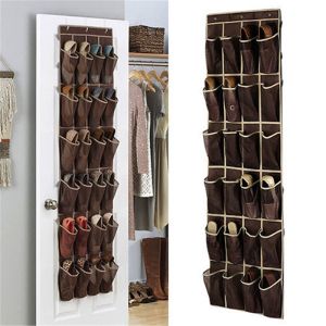 Wall Hanging Shoe Storage Organizer Bag Shoes Rack Over The Door Fabric Cabinet Closet Organizer For Shoes Clothes Storage Bag