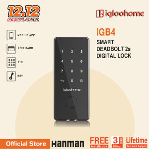 IGLOOHOME IGB4 (SMART DEADBOLT 2S) DIGITAL LOCK. PIN / KEY + MOBILE APP + ONE TIME PIN (FREE INSTALLATION + 3 YEAR PARTS WARRANTY + LIFETIME TECHNICAL SUPPORT)