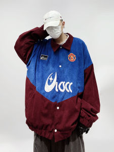 Retro Streetwear Loose Corduroy Jacket Men