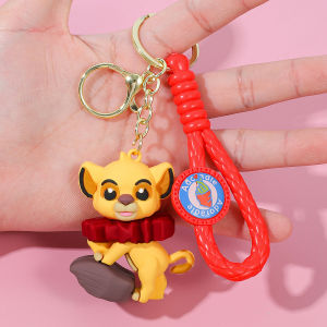 Disney Lion King Simba Cartoon Keychain Cute Bag Hanging Pendant Backpack Earphone Case Decoration Accessories Car Keyring Gifts