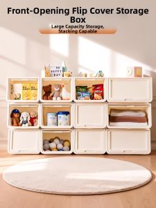 Front-Opening Flip-Top Toy Storage Box
