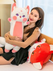 Fox Shaped Plush Pillow for Girls Sleeping Aid Leg Clamp Long Strip Doll Childrens Sleep Toy Soft Fabric Fox Toy for All Ages