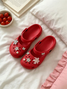 XIXITIAO | Crystal Flower Slip-On Sandals