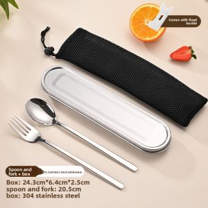 Portable Outdoor Stainless Steel 316 Empty Box for Chopsticks And Spoons Student Childrens Tableware Storage Box Travel Foldable