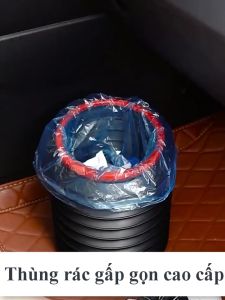 🍁𝐅𝐑𝐄𝐄𝐒𝐇𝐈𝐏🍁 Thùng Đựng Đồ Đựng Rác Co Giãn Mini Để Trên Ô Tô – Dung Tích 4L