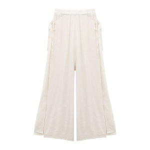 Elegant High Waist New Chinese Style Casual Pants Womens Autumn 2025 New Belted Loose Wide Leg Slimming Gentle Wind Skirt Pants