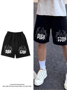Basketball High Street Loose-Fitting Wide-Leg Short Jumpsuit Mens Summer New Arrival Sports Straight Pure Cotton Shorts Boys Casual Shorts