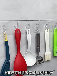 [SG Stock] Transparent Wall Hooks Strong Self Adhesive Hooks Door Wall Hangers Hooks for Kitchen Bathroom
