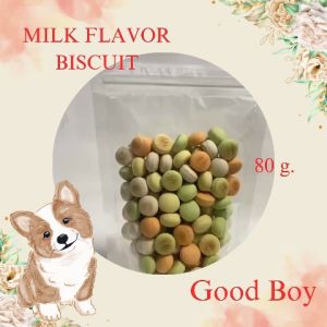 Goodboy บิสกิตรสนมคละสีเม็ดกลม/รูปกระดูก ขนาด 80 กรัม