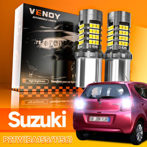 2pcs LED Reverse Light Blub Lamp P21W BA15S Canbus For Suzuki Alto Baleno Celerio Ignis 1 2 Kizashi Liana Swift Wagon R Samurai