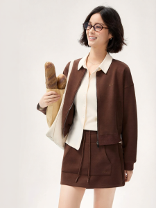 S&W | Short Petite Round Neck No Hood Sport Jacket