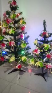60 CM 40 CM POHON NATAL + AKSESORIS BUNGA / CHRISTMAS TREE WITH ACCESSORIES
