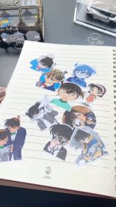 Combo 100 sticker thám tử lừng danh Conan ngẫu nhiên không trùng chất liệu chống thấm nước dán trang trí xe máy laptop vali